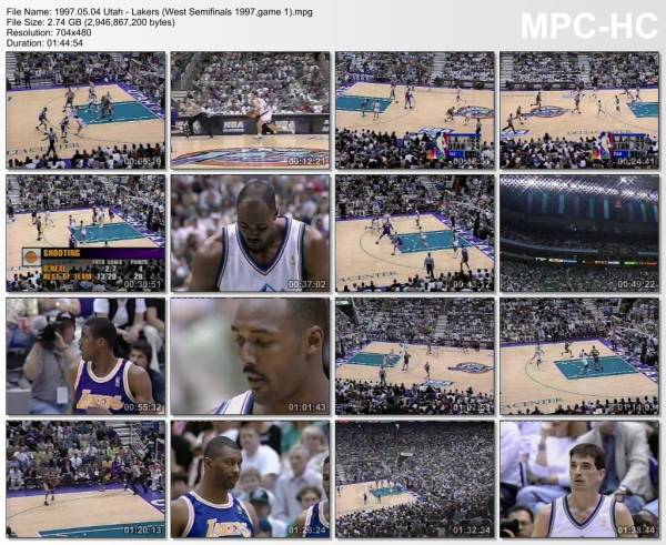 4.may 1997	Utah - Lakers (West Semifinals 1997,game 1)   93-77
