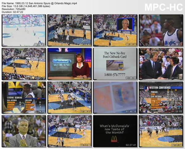 12.march 1995	Orlando - San Antonio   110-104