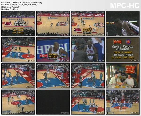 26.march 1993	Detroit - Charlotte   115-107