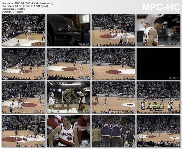 3.january 1991	Portland - Lakers   104-108