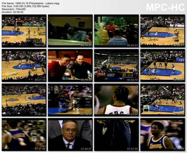19.march 1999	Philadelphia - Lakers   105-90
