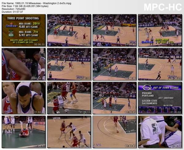 19.january 1995	Milwaukee - Washington   120-115