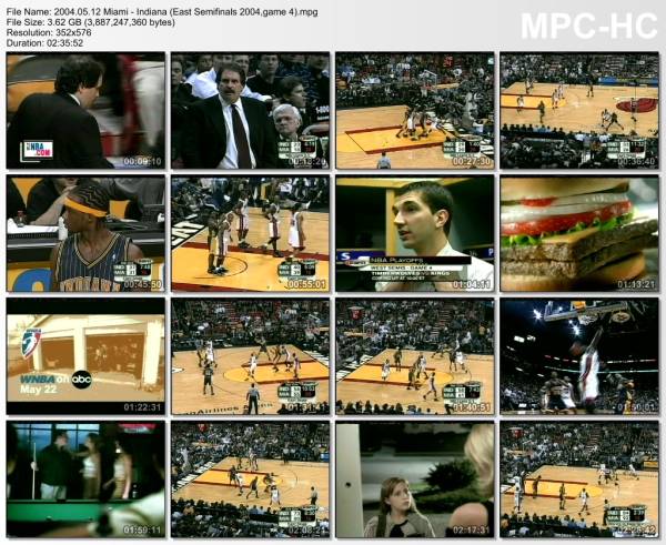 12.may 2004	Miami - Indiana (East Semifinals 2004,game 4)   100-88
