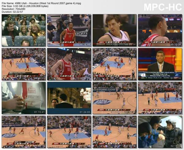 28.april 2007	Utah - Houston (West 1st Round 2007,game 4)   98-85