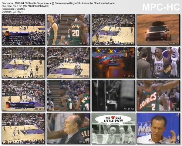 30.april 1996	Sacramento - Seattle (West 1st Round 1996,game 3)   89-96