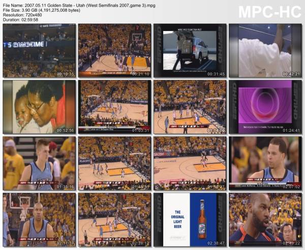 11.may 2007	Golden State - Utah (West Semifinals 2007,game 3)   125-105