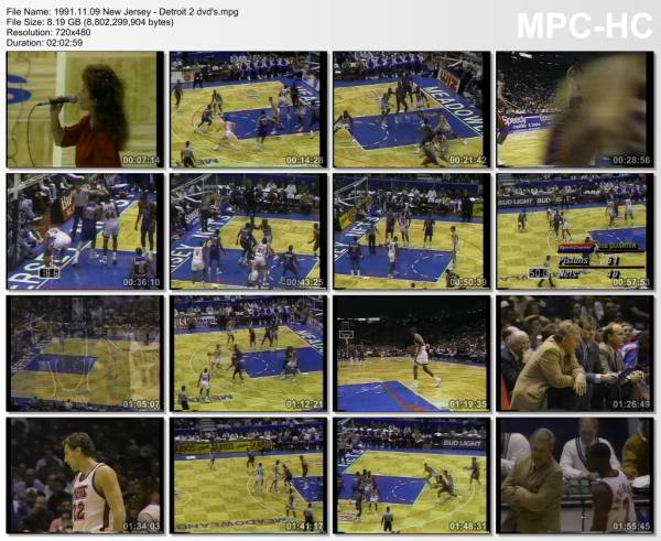 9.november 1991	New Jersey - Detroit   100-110