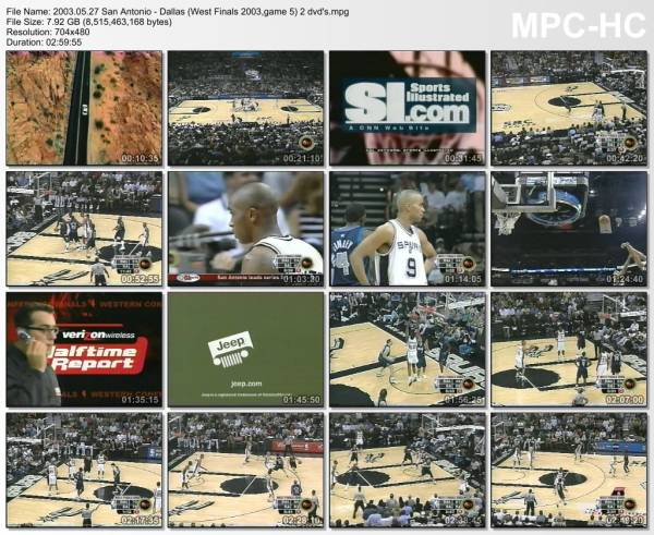 27.may 2003	San Antonio - Dallas (West Finals 2003,game 5)   91-103