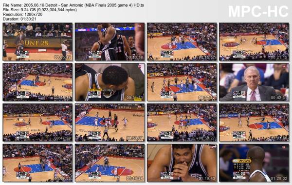 16.jun 2005	Detroit - San Antonio (NBA Finals 2005,game 4)   102-71