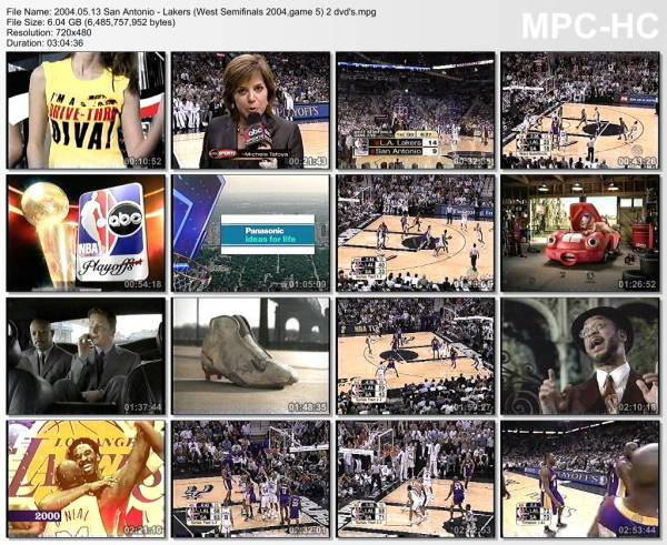 13.may 2004	San Antonio - Lakers (West Semifinals 2004,game 5)   73-74