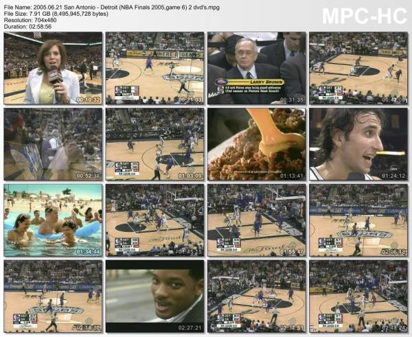 21.jun 2005	San Antonio - Detroit (NBA Finals 2005,game 6)   86-95