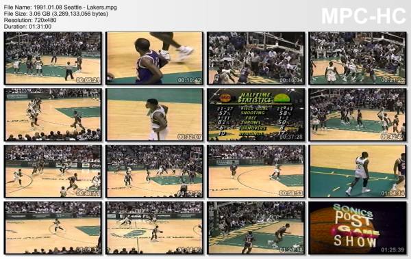 8.january 1991	Seattle - Lakers   96-88