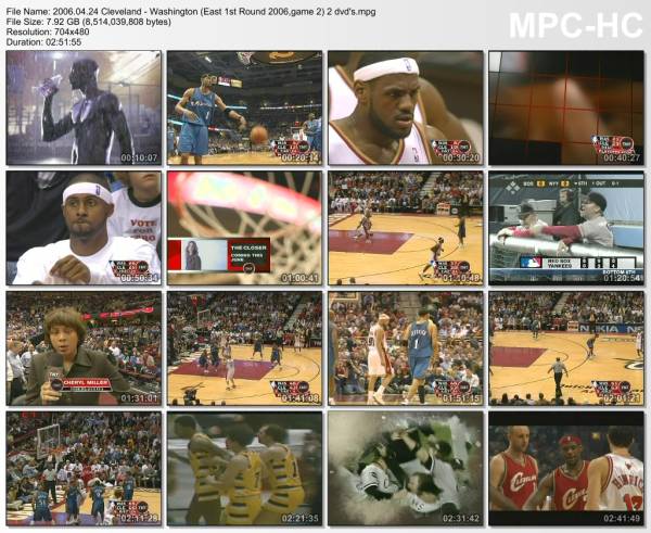 25.april 2006	Cleveland - Washington (East 1st Round 2006,game 2)   84-89
