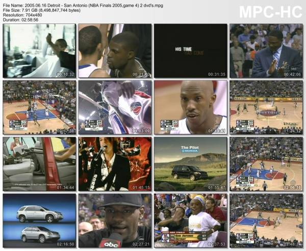 16.jun 2005	Detroit - San Antonio (NBA Finals 2005,game 4)   102-71