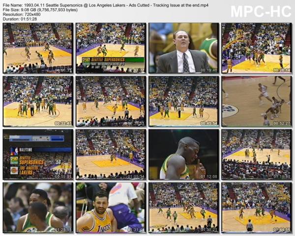 11.april 1993	Lakers - Seattle   98-96