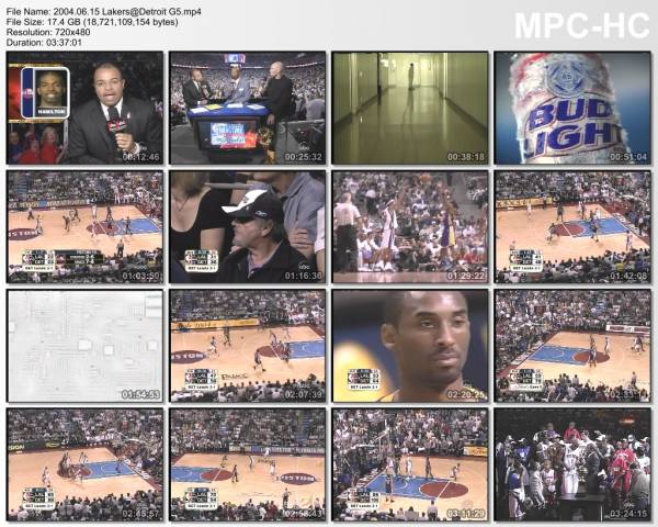 15.jun 2004	Detroit - Lakers (NBA Finals 2004,game 5)   100-87