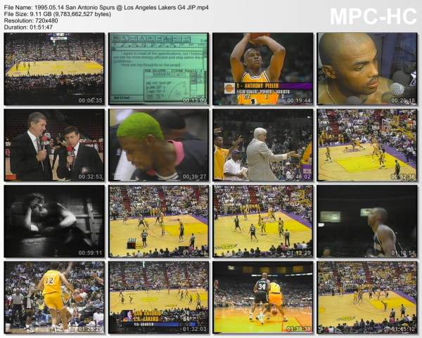 14.may 1995	Lakers - San Antonio (West Semifinals 1995,game 4)   71-80