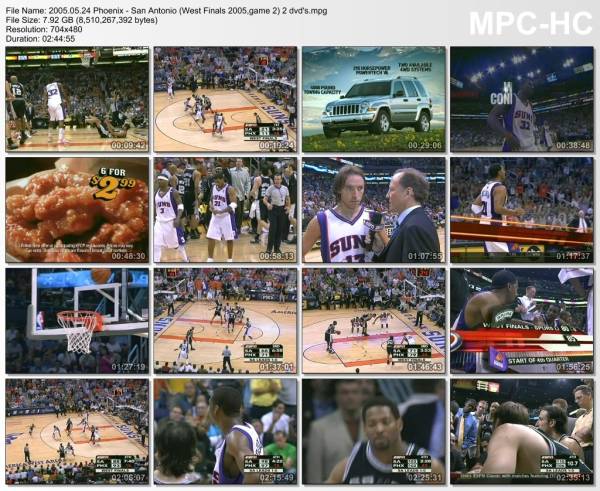 24.may 2005	Phoenix - San Antonio (West Finals 2005,game 2)   108-111