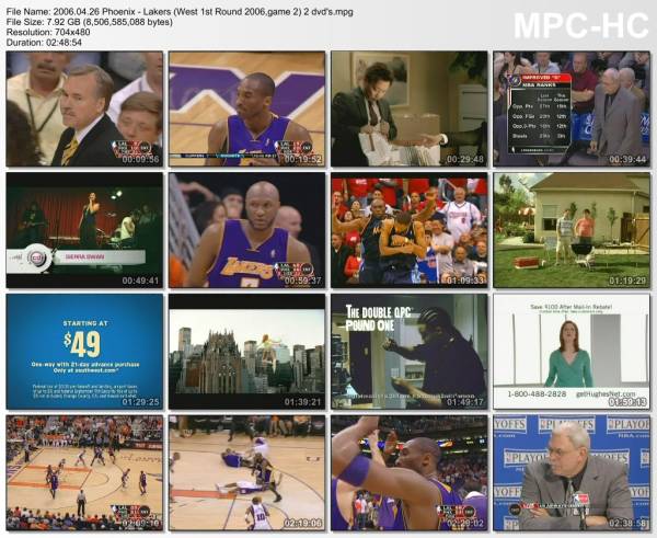 26.april 2006	Phoenix - Lakers (West 1st Round 2006,game 2)   93-99