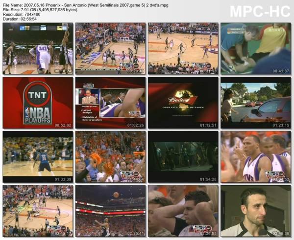 16.may 2007	Phoenix - San Antonio (West Semifinals 2007,game 5)   85-88