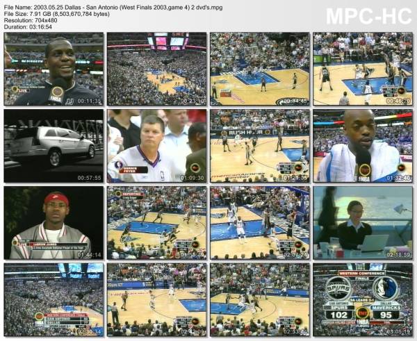 25.may 2003	Dallas - San Antonio (West Finals 2003,game 4)   95-102