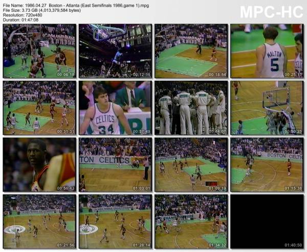 27.april 1986	Boston - Atlanta (East Semifinals 1986,game 1)   103-91