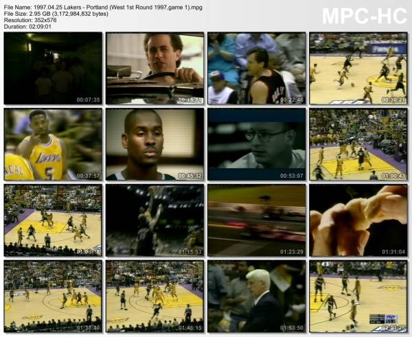 25.april 1997	Lakers - Portland (West 1st Round 1997,game 1)   95-77