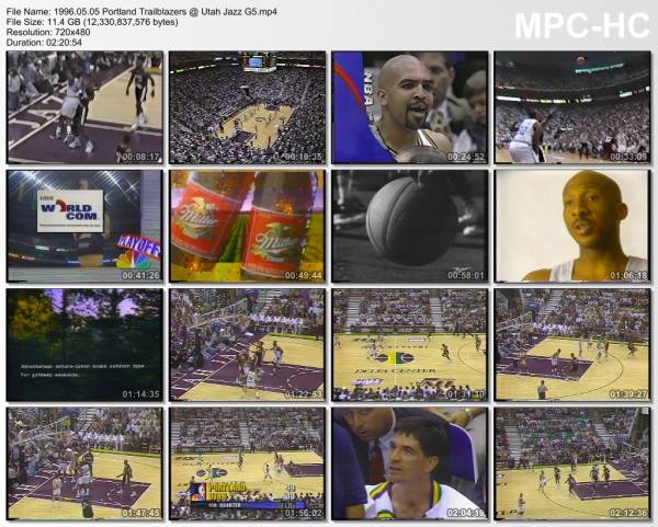 5.may 1996	Utah - Portland (West 1st Round 1996,game 5)   102-64