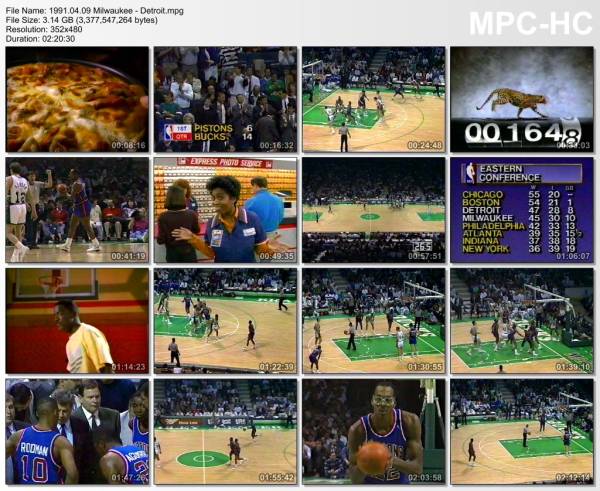9.april 1991	Milwaukee - Detroit   105-95