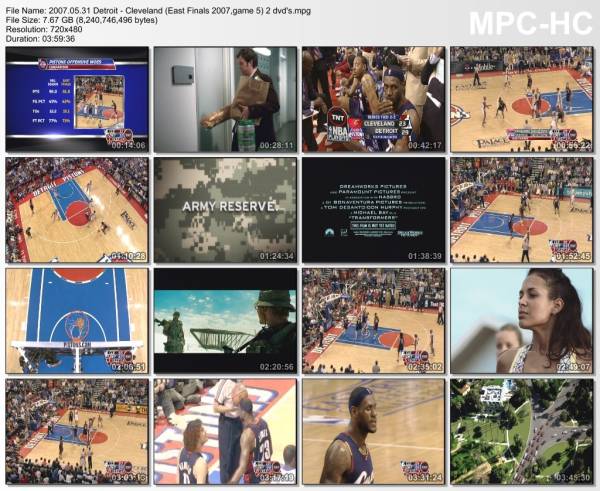 31.may 2007	Detroit - Cleveland (East Finals 2007,game 5)   107-109 (2 OT)