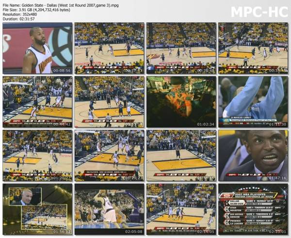 27.april 2007	Golden State - Dallas (West 1st Round 2007,game 3)   109-91
