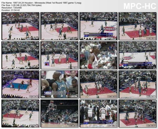 24.april 1997	Houston - Minnesota (West 1st Round 1997,game 1)   112-95