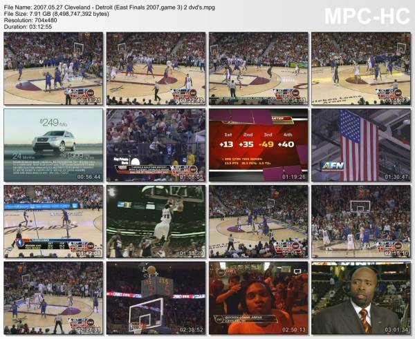 27.may 2007	Cleveland - Detroit (East Finals 2007,game 3)   88-82