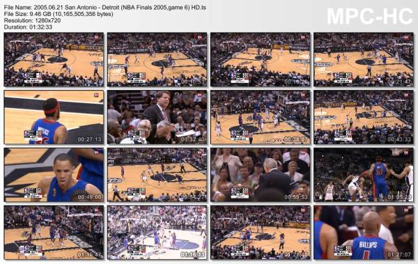 21.jun 2005	San Antonio - Detroit (NBA Finals 2005,game 6)   86-95