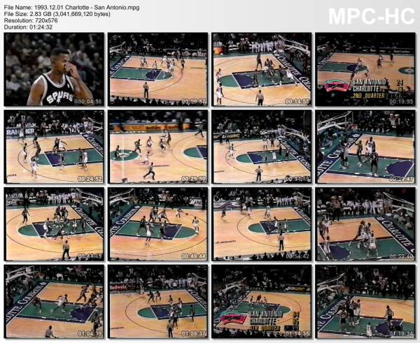 1.december 1993	Charlotte - San Antonio   88-92