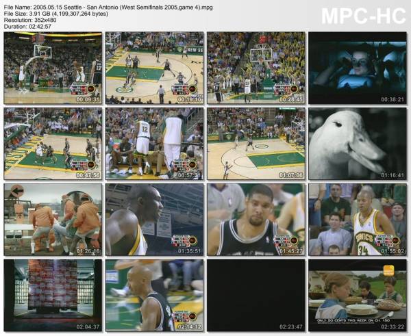 15.may 2005	Seattle - San Antonio (West Semifinals 2005,game 4)   101-89