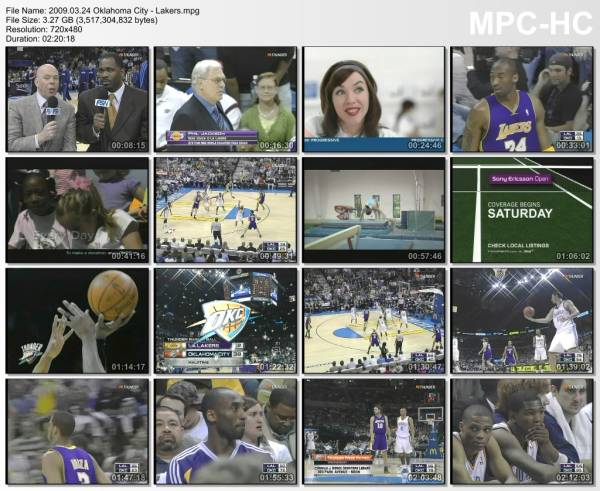 24.march 2009	Oklahoma City - Lakers   89-107