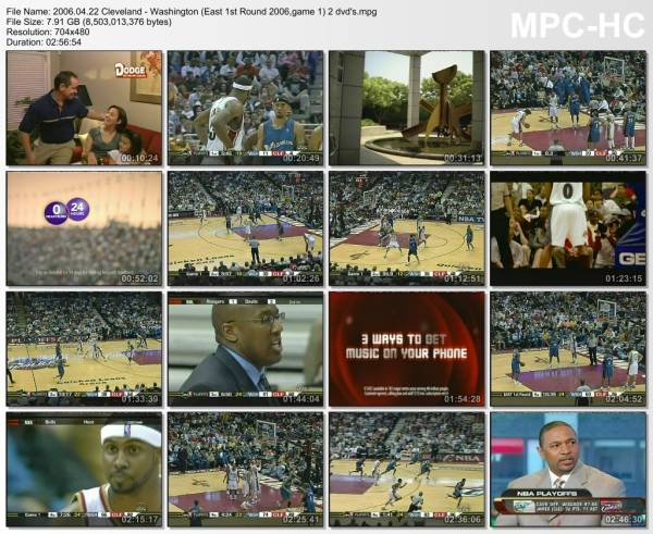 22.april 2006	Cleveland - Washington (East 1st Round 2006,game 1)   97-86