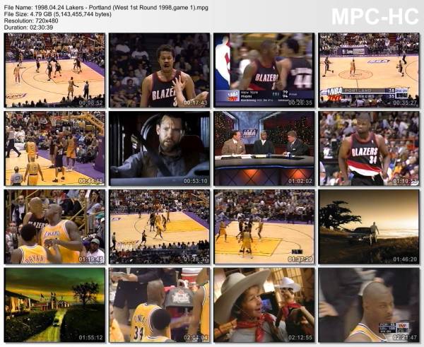 24.april 1998	Lakers - Portland (West 1st Round 1998,game 1)   104-102
