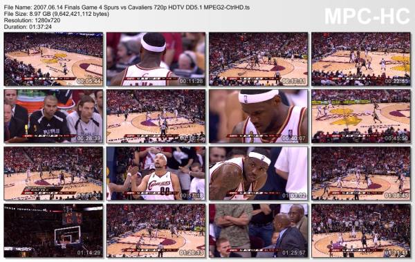 14.jun 2007	Cleveland -San Antonio (NBA Finals 2007,game 4)   82-83