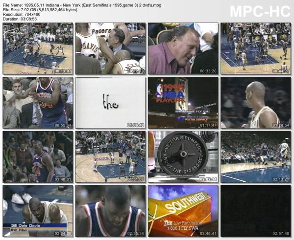 11.may 1995	Indiana - New York (East Semifinals 1995,game 3)   97-95 (OT)