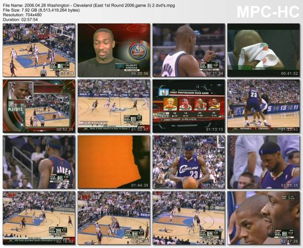 28.april 2006	Washington - Cleveland (East 1st Round 2006,game 3)   96-97