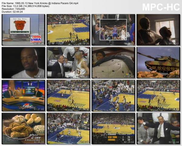 13.may 1995	Indiana - New York (East Semifinals 1995,game 4)   98-84