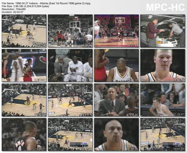 27.april 1996	Indiana - Atlanta (East 1st Round 1996,game 2)   102-94 (OT)