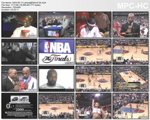 13.jun 2004	Detroit - Lakers (NBA Finals 2004,game 4)   88-80