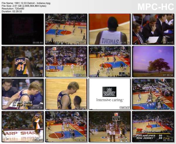 3.december 1991	Detroit - Indiana   99-108