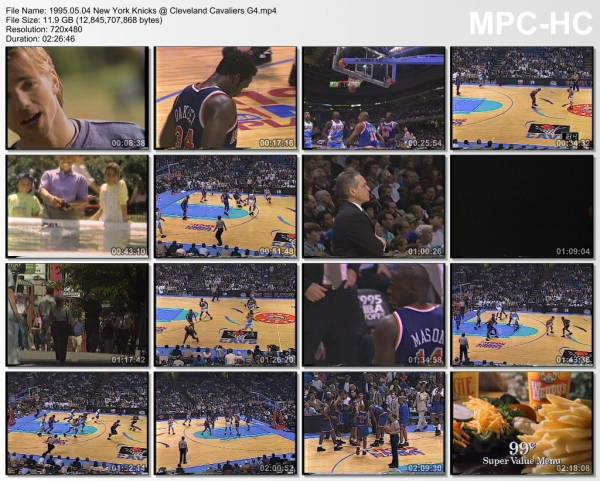 4.may 1995	Cleveland - New York (East 1st Round 1995,game 4)   80-93