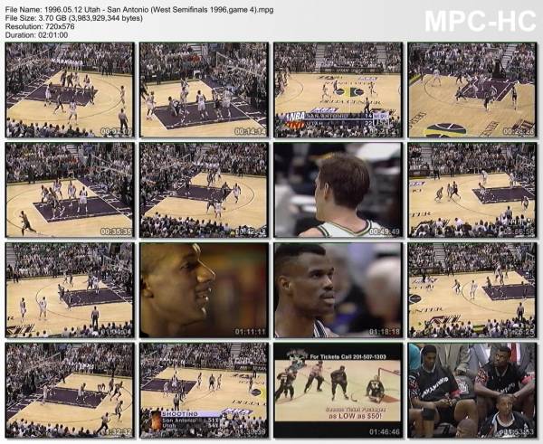 12.may 1996	Utah - San Antonio (West Semifinals 1996,game 4)   101-86