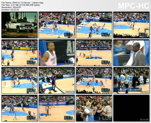 12.january 2005	Denver - Lakers   95-83