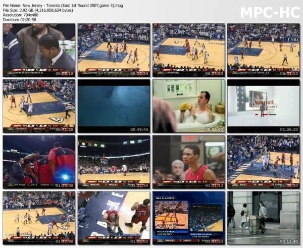 27.april 2007	New Jersey - Toronto (East 1st Round 2007,game 3)   102-89